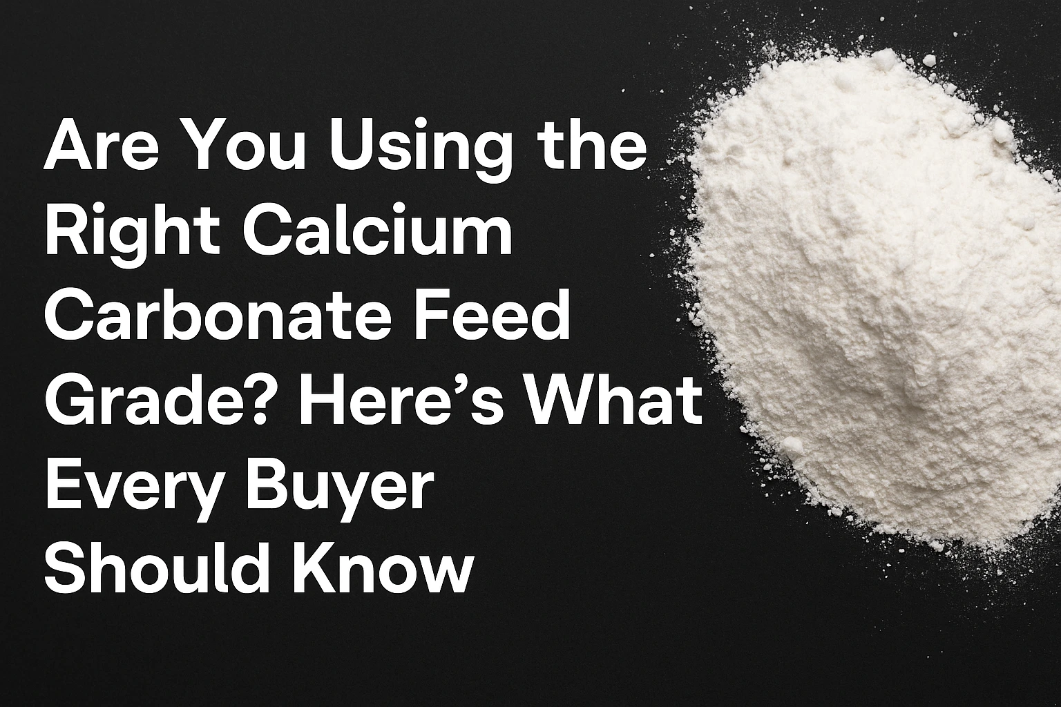 Are You Using the Right Calcium Carbonate Feed Grade? Here’s What Every Buyer Should Know
