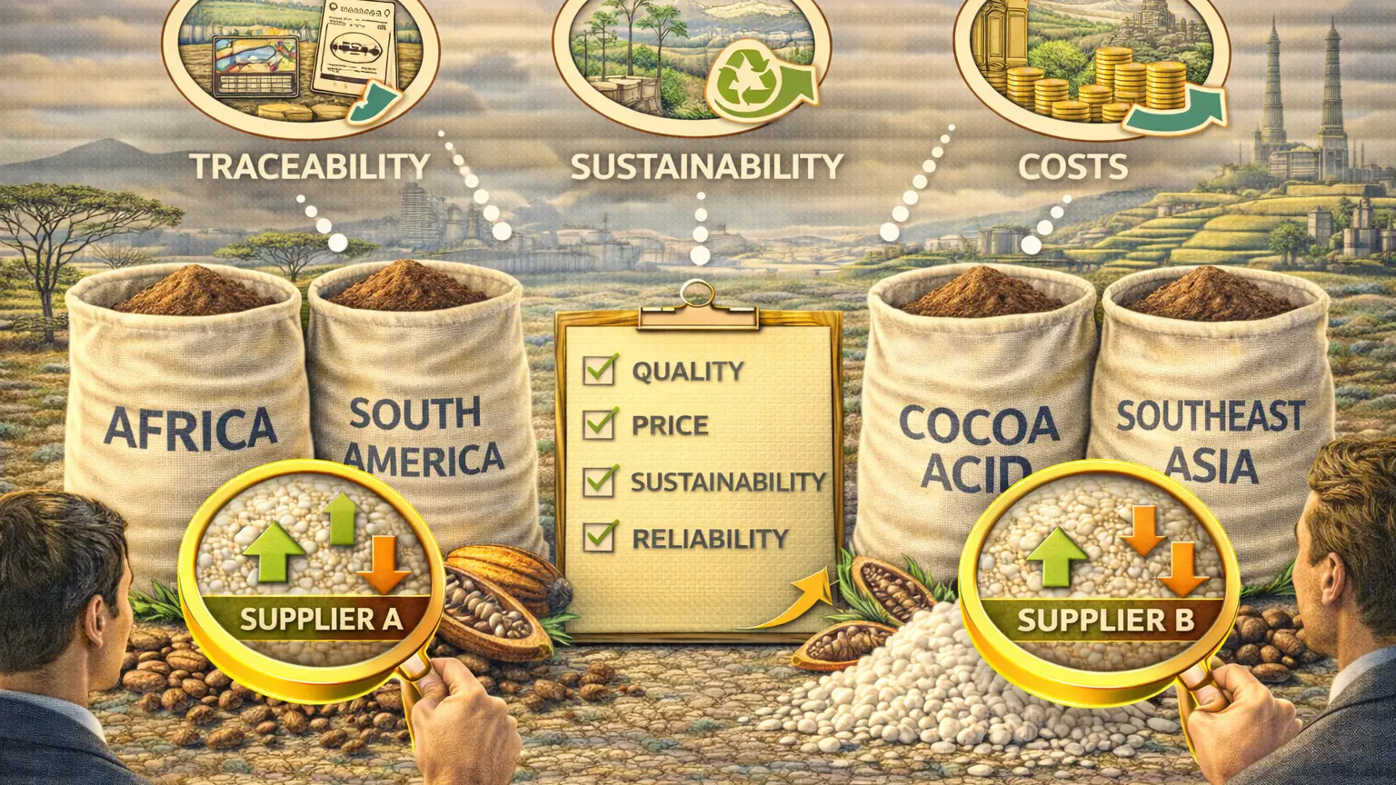 How Buyers Compare Cocoa Powder Suppliers by Origin